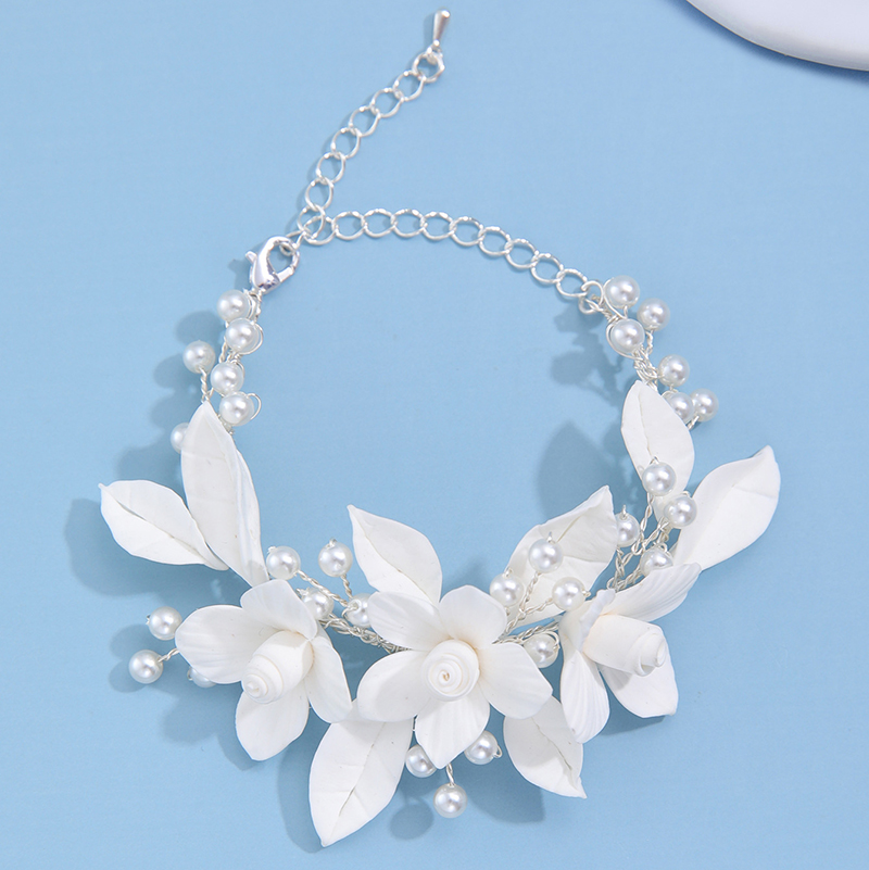 Snake Plant Ceramic - Ins Bracciale da sposa con fiore